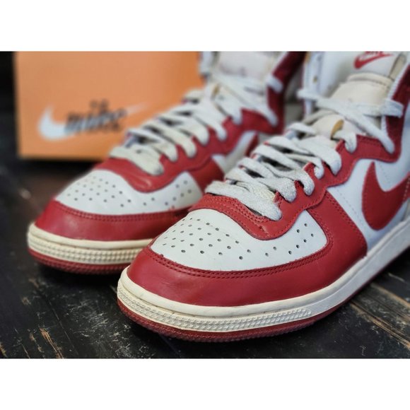 2007 Nike Terminator High Vintage Bone/Red Dunk HI Shoes 318677-061 Men 10 - Picture 3 of 9